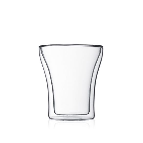Bodum Assam Double Wall Glass (2pcs) Small 6oz, Transparent