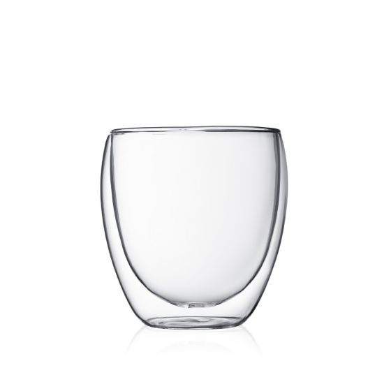 Bodum Pavina Double Wall Glass (2pcs) Small 8oz, Transparent