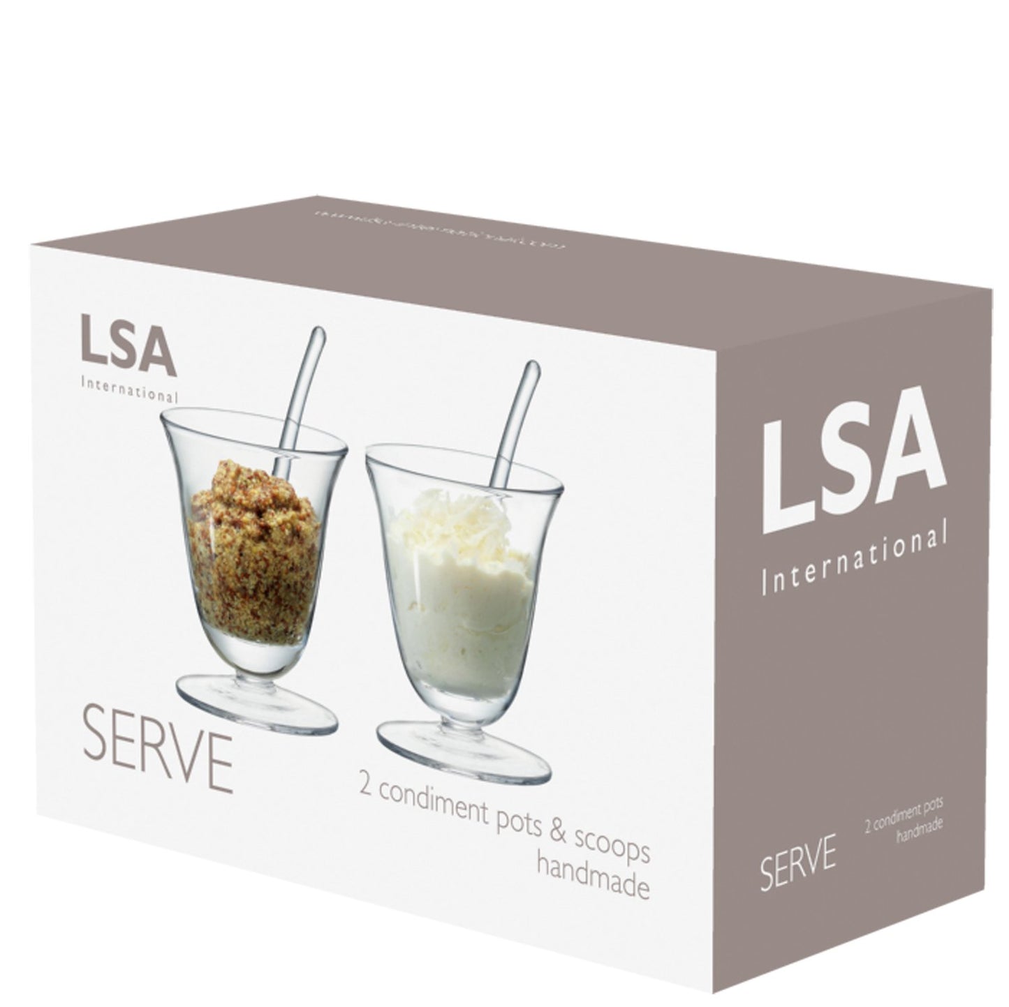 LSA Serve Condiment Pot & Scoop H8cm (Set of 2)