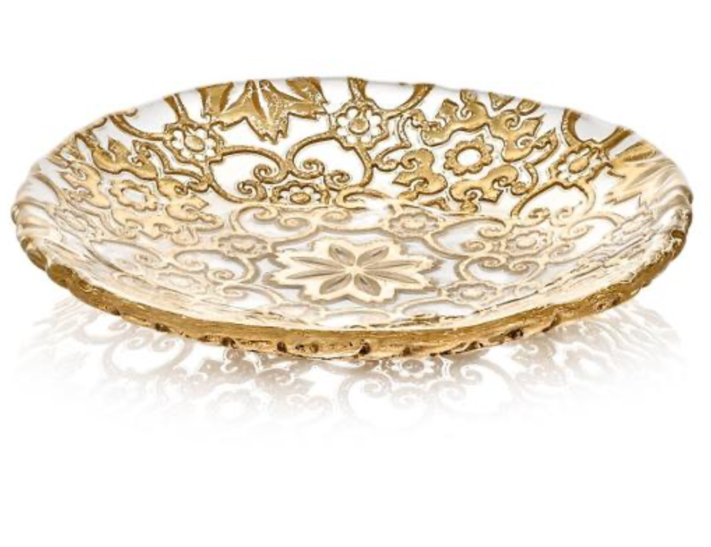 IVV Arabesque Plate 18cm Gold Leaf Decoration
